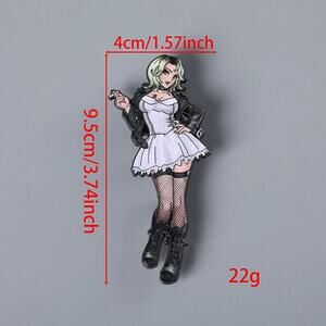 Goth Punk Girl Halloween Horror BIG Enamel Pin-ONLY ONE